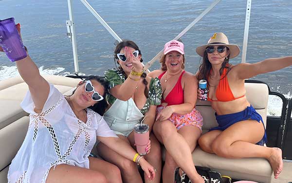 Pontoon Boat Tour Ladies Group
